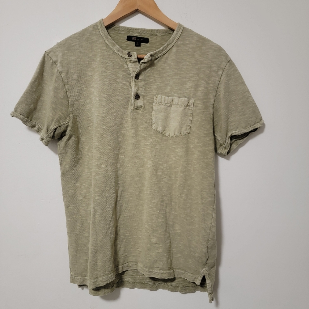 Frye Sage Green Henley Tee